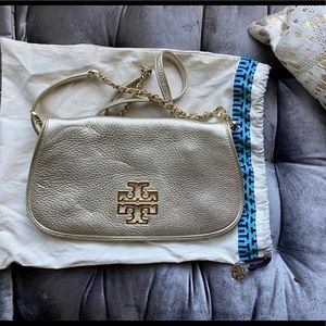 Tory Burch Metallic Gold Clutch/Crossbody